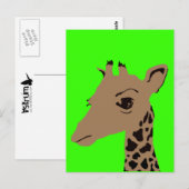 Carte Postale girafe (Devant / Derrière)