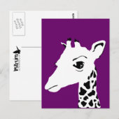 Carte Postale girafe (Devant / Derrière)