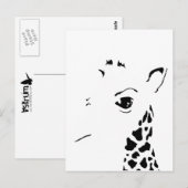 Carte Postale girafe (Devant / Derrière)
