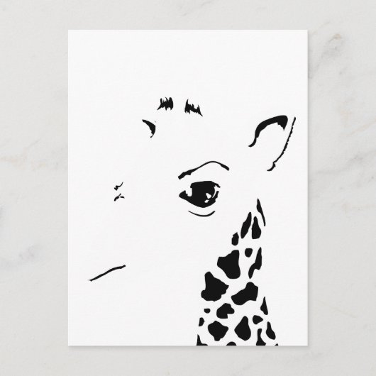 Carte Postale girafe (Devant)