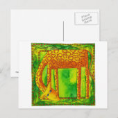 Carte Postale Girafe à motifs (Devant / Derrière)