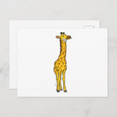 Carte Postale Girafe avec Marguerite (Devant / Derrière)