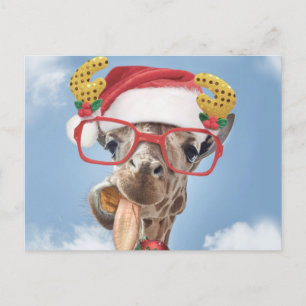 Carte Postale Girafe de Christmas