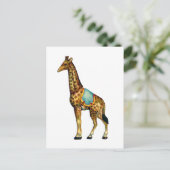 Carte Postale Girafe de cirque vintage (Debout devant)
