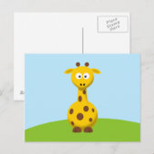 Carte Postale Girafe de dessin animé (Devant / Derrière)
