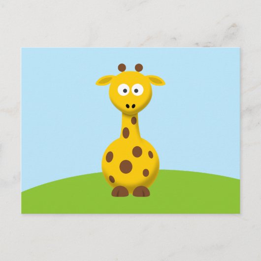 Carte Postale Girafe de dessin animé (Devant)