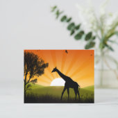 Carte Postale Girafe En Mouvement (Debout devant)