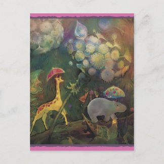 Carte Postale Girafe et Hippo***