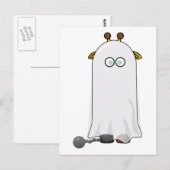 Carte Postale Girafe fantôme avec chaînes (Devant / Derrière)