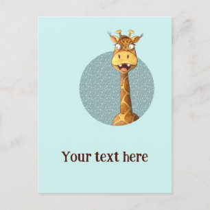 Carte Postale girafe heureuse