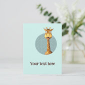 Carte Postale girafe heureuse (Debout devant)