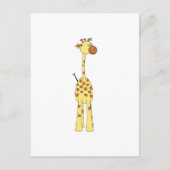 Carte Postale Girafe heureuse. Bande dessinée (Devant)