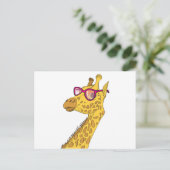 Carte Postale Girafe hipster (Debout devant)