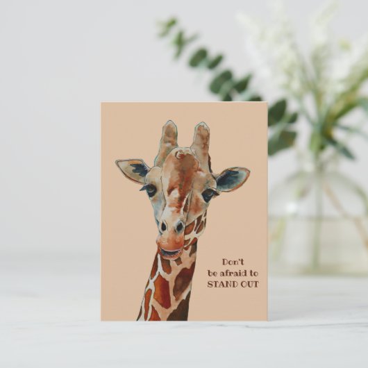Carte Postale Girafe le Safari Tier Aquarell (Debout devant)