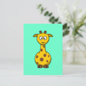 Carte Postale Girafe mignonne de bande dessinée (Debout devant)