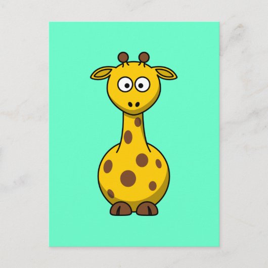 Carte Postale Girafe mignonne de bande dessinée (Devant)