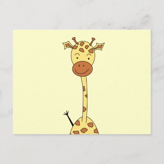Carte Postale Girafe mignonne grande. Animal de bande dessinée (Devant)