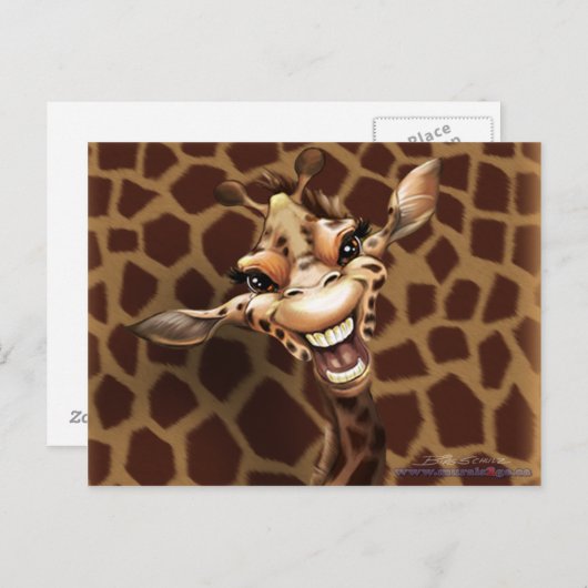 Carte Postale Girafe Silly (Devant / Derrière)