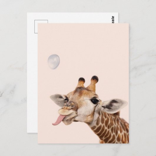 Carte Postale Girafe Silly (Devant / Derrière)
