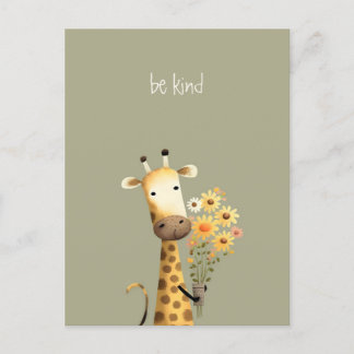 Carte Postale Girafe - Soyez Gentil