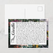 Carte Postale Girafe - Un poème sur le rétablissement (Devant / Derrière)