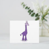 Carte Postale girafe violette (Debout devant)