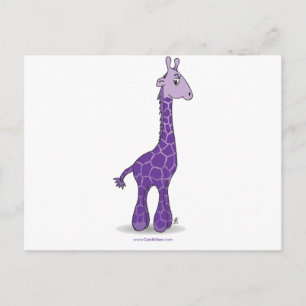 Carte Postale girafe violette