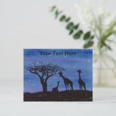 Carte Postale Girafes (Debout devant)