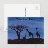Carte Postale Girafes (Devant / Derrière)
