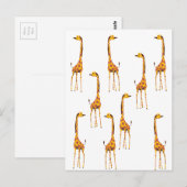 Carte Postale Girafes (Devant / Derrière)