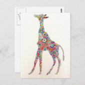 Carte Postale Giraffe (Devant / Derrière)