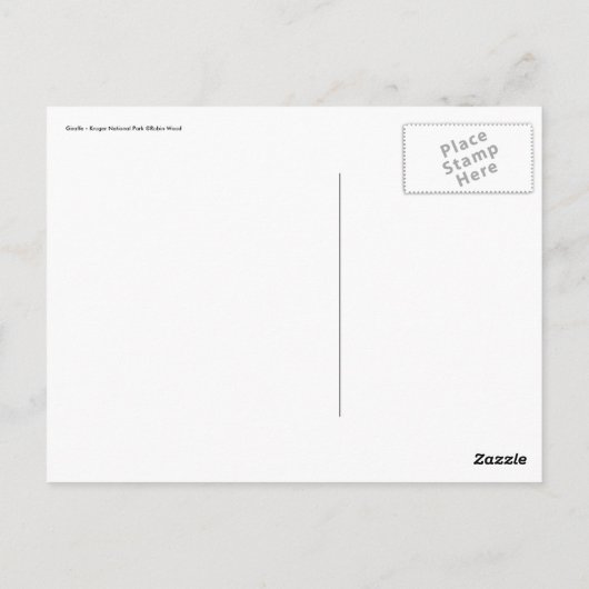 Carte Postale Giraffe (Dos)