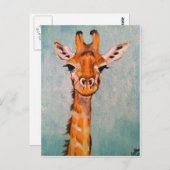 Carte Postale Giraffe (Devant / Derrière)