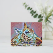 CARTE POSTALE GIRAFFE (Debout devant)