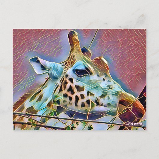 CARTE POSTALE GIRAFFE (Dos)