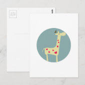Carte Postale Giraffe (Devant / Derrière)