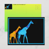 Carte postale Giraffe (Devant / Derrière)