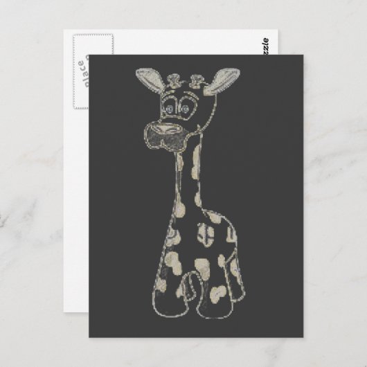 Carte postale Giraffe (Devant / Derrière)