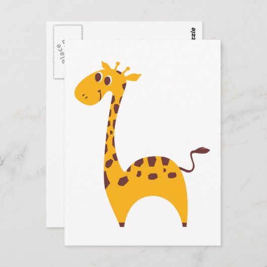 Carte Postale Giraffe (Devant / Derrière)