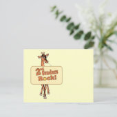 Carte Postale Giraffe "2ème Graders Rock" Design (Debout devant)