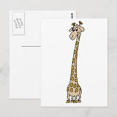 Carte Postale Giraffe à long cou (Devant / Derrière)