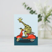 Carte Postale Giraffe à moto (Debout devant)