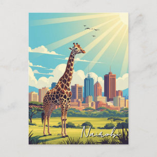 Carte Postale Giraffe à Nairobi Kenya