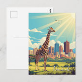 Carte Postale Giraffe à Nairobi Kenya (Devant / Derrière)