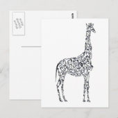 Carte Postale GIRAFFE AFRICAIN par NICHOLAS (Devant / Derrière)