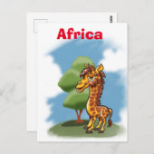 Carte Postale Giraffe Afrique (Devant / Derrière)