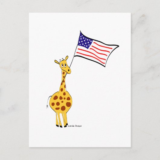 Carte Postale Giraffe américaine (Devant)