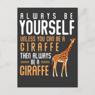 Carte Postale Giraffe Amoureux favori Safari animal drôle Giraff