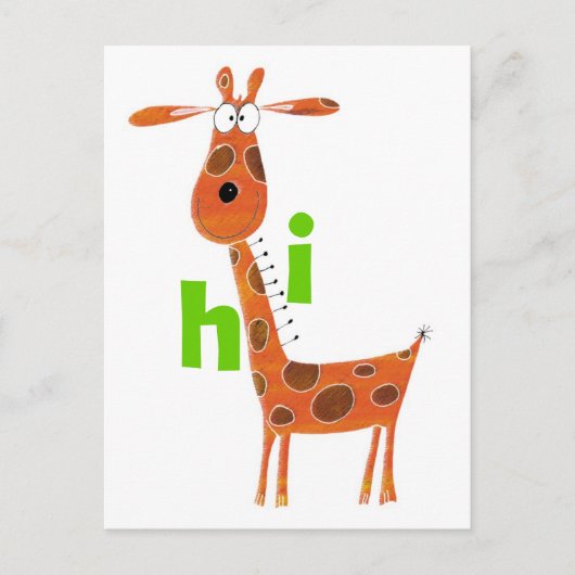 Carte postale Giraffe amusante (Devant)