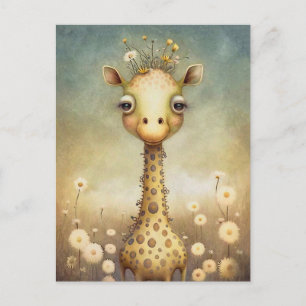 Carte postale Giraffe amusante